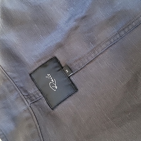 SOLD Rails Rowen Military Jacket In Dark Grey Star Embroidery Tencel Spring Lin - Picture 10 of 13